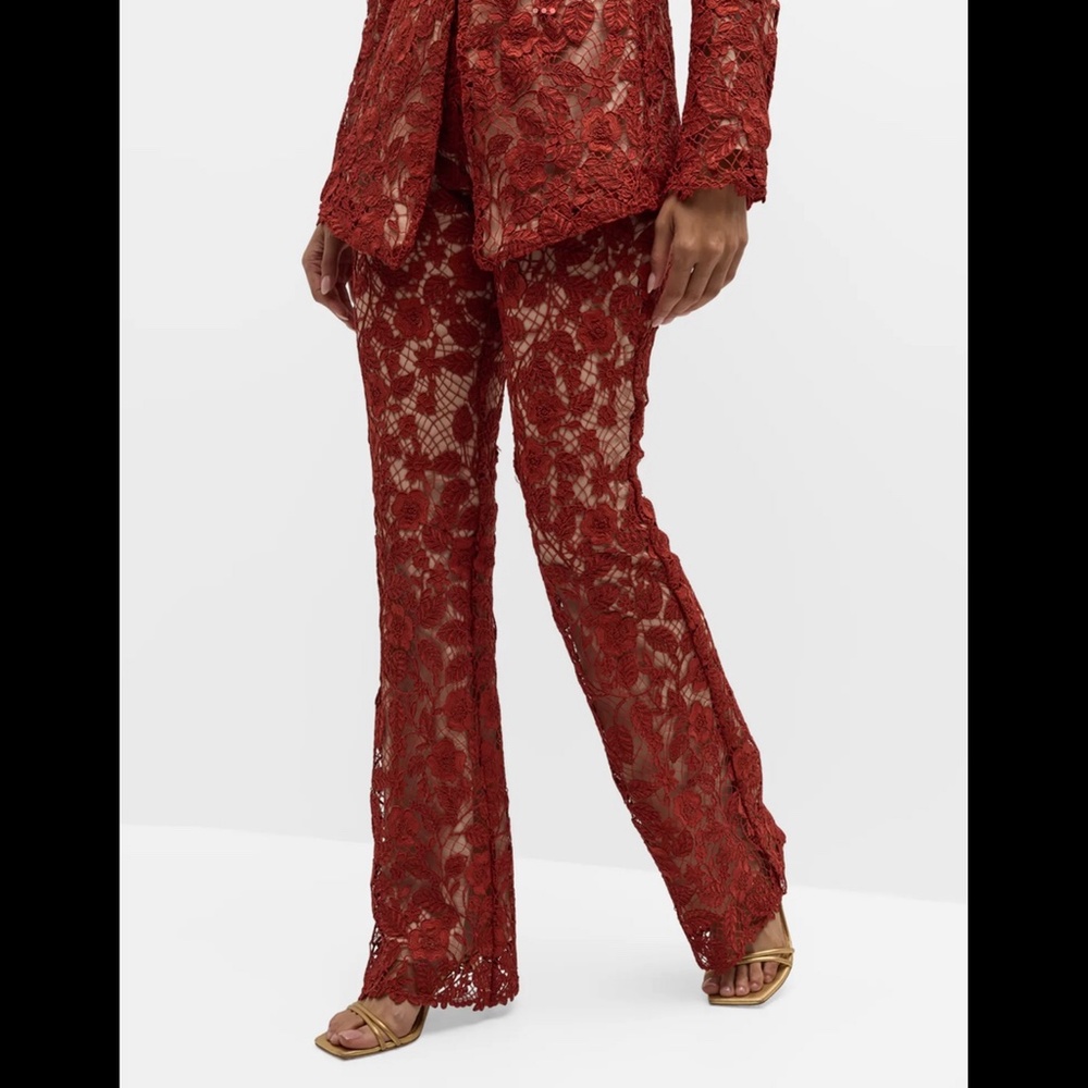 CULT GAIA Kaci Sienna Corded Lace Wide-Leg Pants NWTs Sz 6 - Picture 11 of 11